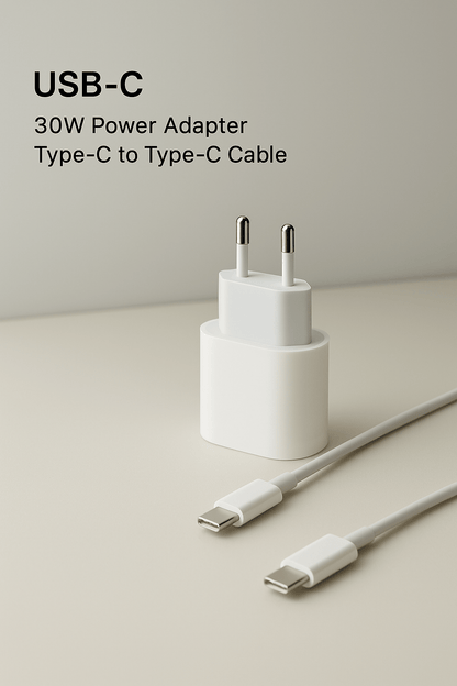 סט מטען וכבל טעינה 30W טייפ סי - audiox
